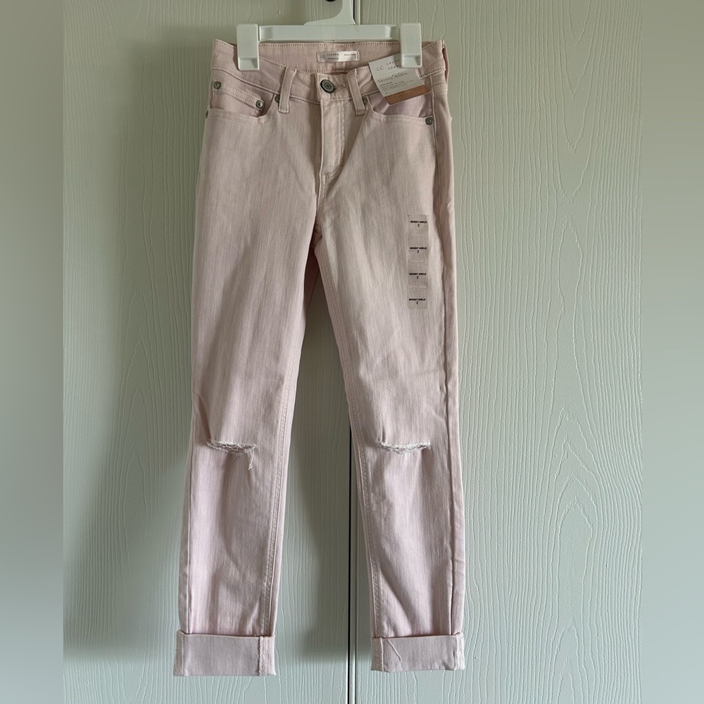 LC Lauren Conrad Blush Skinny Jeans